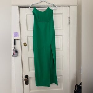 Superdown Strapless Green Dress Size M NWT